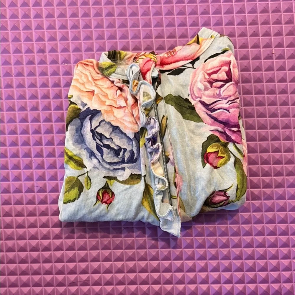 Posh Peanut Blue and Pink Footies One Piece - Picture 7 of 7